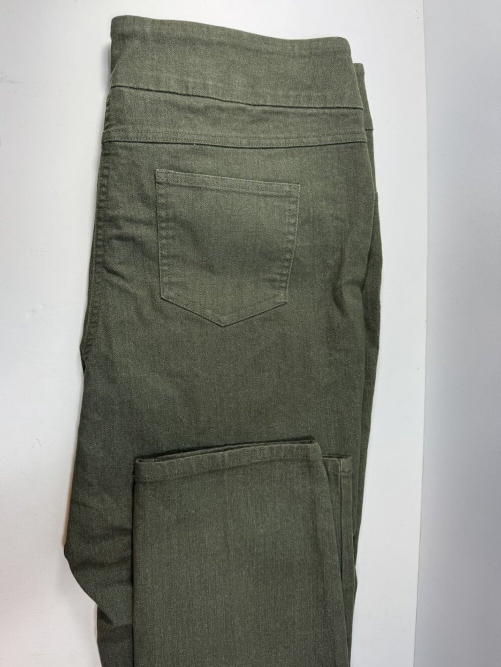 Ruby Rd Green Colored Denim Pull On Jeans Pants sz 16